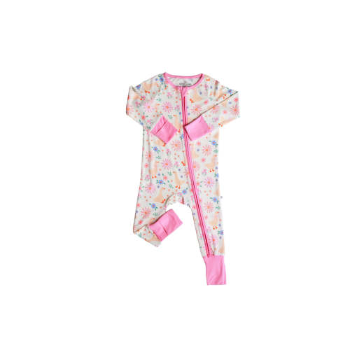 Convertible Zip Romper in Loosey Goose | Caden Lane