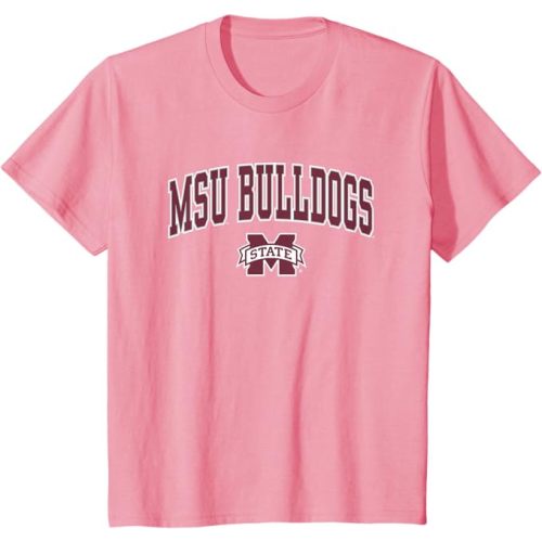 Kids Mississippi State Bulldogs Kids Arch Over Pink T-Shirt