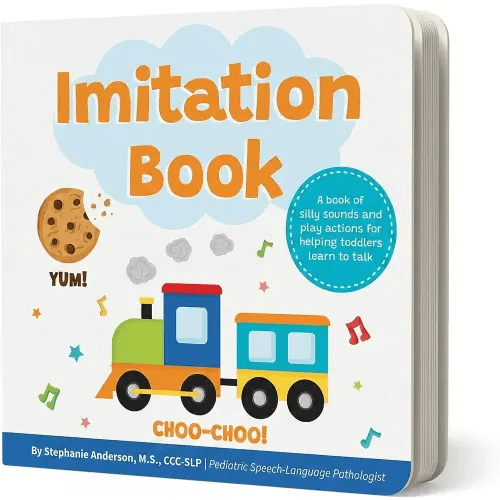 Imitation Book: Interactive & Fun Learn to Talk Board Book For Toddlers Ages 0-4, Written by a Speech Therapist