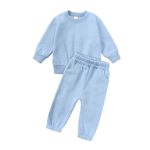 LUOGENLI Baby Boy Pants Set8-24 Months Baby Girls Boys Autumn Solid Cotton Long Sleeve Long Pants Set Outfits Clothes Baby Boy Pants 9-12 Months Cotton Baby Boy Pants 3-6 Months Set Blue 2-3 Years