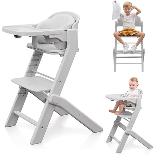 Full-Body Washable Baby High Chair with Soft Cushion, Adjustable for 6 Months to 220 Lb - Multifunctional and Convertible High Chairs for Babies and Toddlers -Portable and Easy Operation