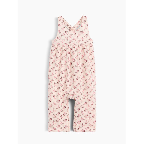 Baby Floral Ruffle Overalls