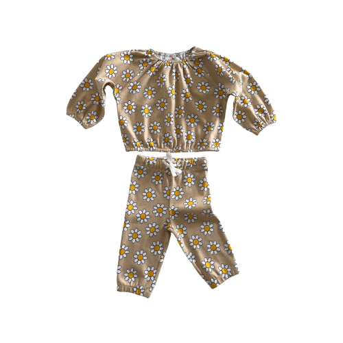 Daisy Pop Biscotti / Organic Mode Top + Pant Set