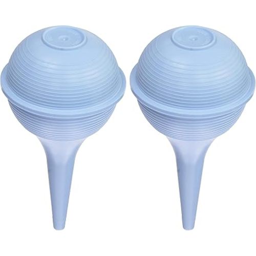DMI Baby Nasal Aspirator, Ear Syringe, Clears Airway & Nasal Passages, Gentle Suction, Portable & Lightweight, Doubles as Earwax Removal Tool, Blue (Pack of 2)