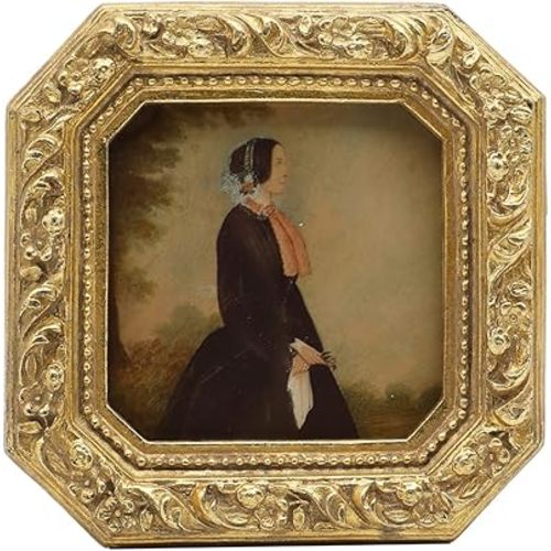 3x3 Small Vintage Picture Frame, Mini Antique Ornate Gold Photo Frame, Tiny Retro Octagon frame, for Tabletop and Wall Display, Old Fashioned Photo Gallery Art Decor