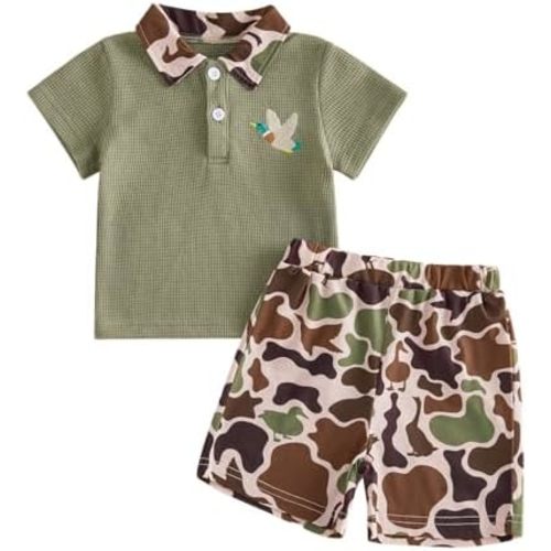 MERSARIPHY Toddler Baby Boy Girl Summer Clothes Embroidery Stripe T-shirt Tops Shorts Sets 6 12 18 Months 2T 3T Casual Outfit