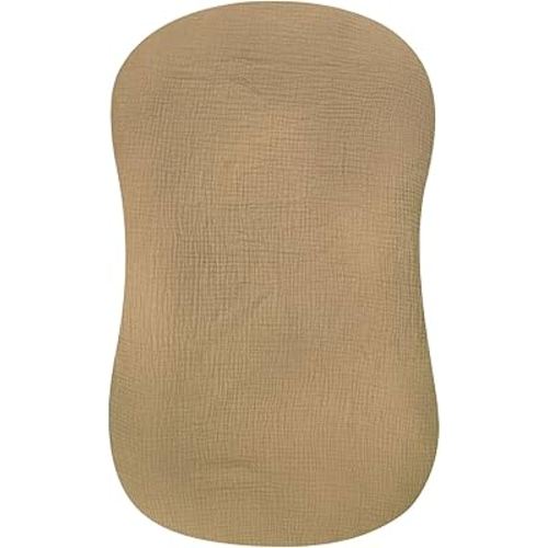 Hooyax Muslin Baby Lounger Cover 1 Pack, 100% Cotton Soft & Breathable Infant Lounger Covers Only for Newborn (Brown)