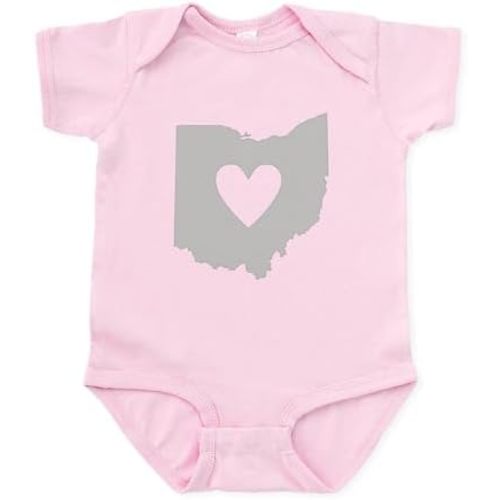 CafePress Heart Ohio Infant Bodysuit Cute Infant Bodysuit Baby Romper