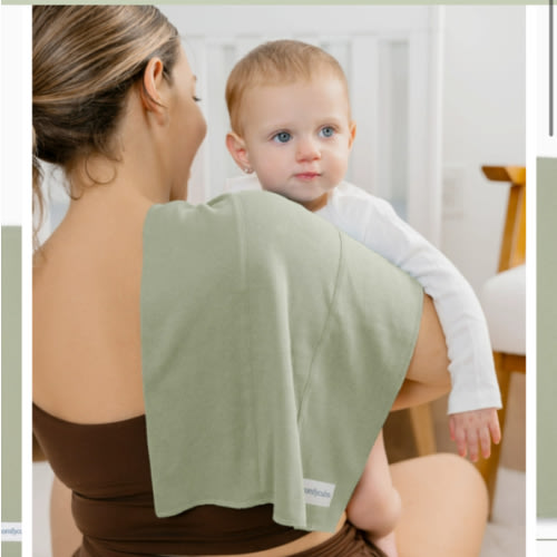 Cotton Burp Cloths in Sage, Pack of 6 | Wild Ones Baby Boutique