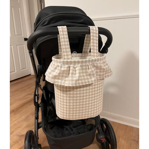 CUSTOM Handmade Stroller Bag | Stroller Storage with Drawstring Top