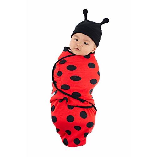 Cuddle Club Baby Swaddle | 100% Cotton Adjustable Hook-and-Loop Fastener Newborn Blanket Wrap - with Novelty Hat Beanie
