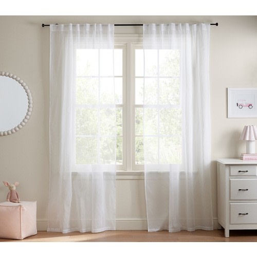 Classic Voile Sheer Curtain, Set of 2 | Pottery Barn Kids