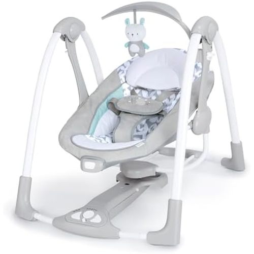 Ingenuity ConvertMe 2-in-1 Portable Electric Baby Swing for Infant