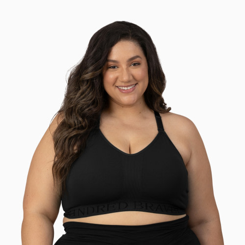 Kindred Bravely Sublime Hands-Free Pumping & Nursing Sports Bra - Black, 2 X Busty