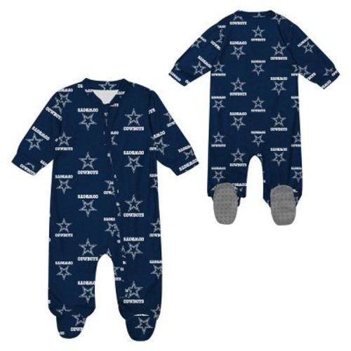 NFL Dallas Cowboys Infant Boys' Blanket Sleeper Bodysuit - 3-6M