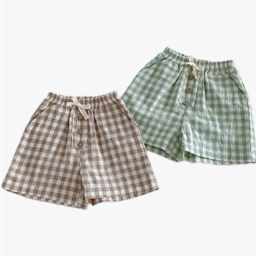 Ashmyova Classic Shorts for Boys Thin Cotton Stripe Elastics Waist Casual Summer Toddler Shorts Lightweight 2Pcs