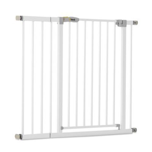 hauck Open N Stop Pressure Mounted Fit Baby Safety Gate with 8" Extension, White