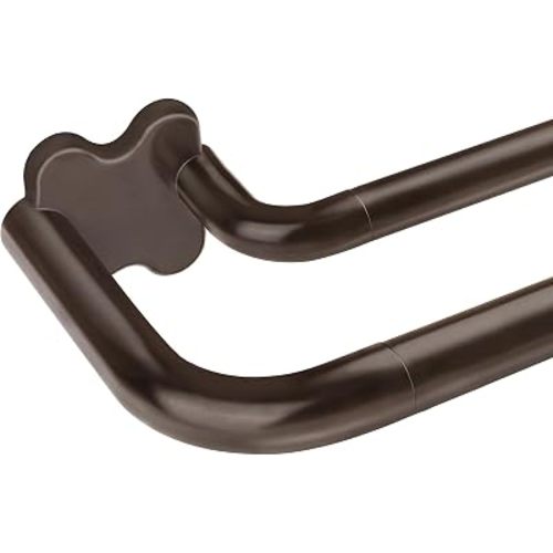 Double Wrap Around Curtain Rods for Windows 48 to 84, Bronze