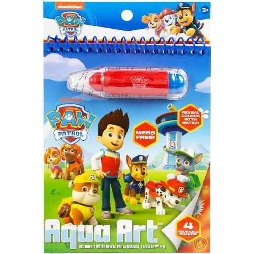 Paw Patrol Aqua Art, Color 4 Reusable Aqua Art Pages with a Water Pen, Reusable No-Mess Toddler Activities, Water Reveal Activity Book, Paw Patrol Toy, Toddler Travel Activities, Kids Travel Toys