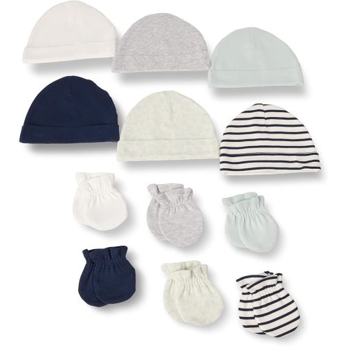 Amazon Essentials Unisex Babies' 12-Piece Hats and Mittens Set