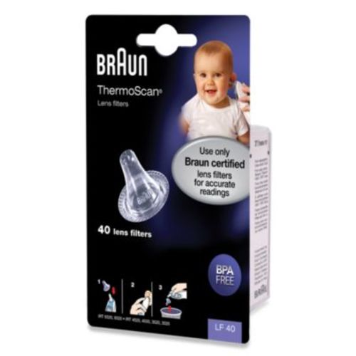 Braun® ThermoScan® Electronic Ear Thermometer Replacement Lens Filters - CLEAR - 40 CT