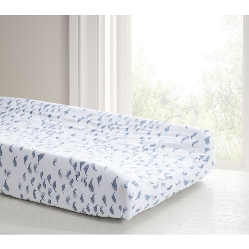 Watercolor Whale Changing Pad Cover