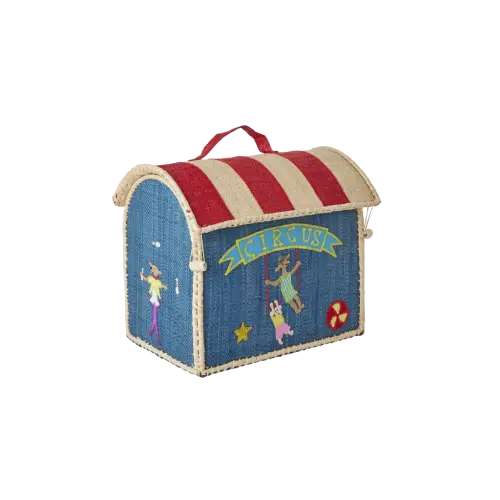 RAFFIA KIDS BAG WITH CIRCUS THEME