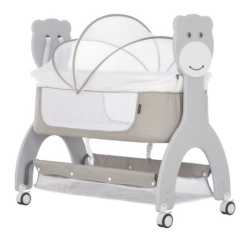 Dream On Me Cub Portable Bassinet in Grey, Multi-Use Baby Bassinet with Locking Wheels, Large Storage Basket, Mattress Pad Included, JPMA Certified - Costco