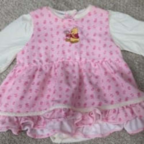 Vintage Winnie the Pooh Baby Dress Set 0-3M Disney Baby 2006 HTF
