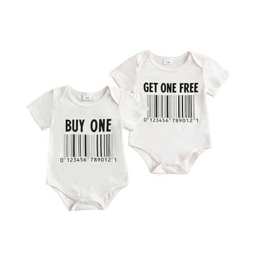 Newborn Baby Twins Clothes Funny Letter Print Romper Bodysuit Shirt Twins' Babys Gift Infant Boy Girl Fall Clothes