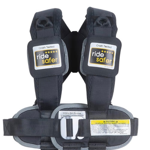 RideSafer - Small Black, Lightweight, Compact, Portable Car Seat - Perfect for Travel and Everyday Child Safety