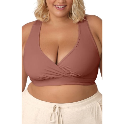 Busty French Terry Racerback Nursing & Sleep Bra - Fits Sizes 30E-46H, X-Large G(4D)