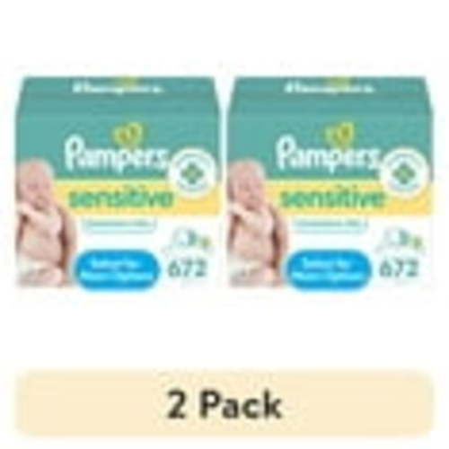 (2 pack) Pampers Sensitive Baby Wipes Unscented, 8 Pack, 672 Total Count (Select for More Options)