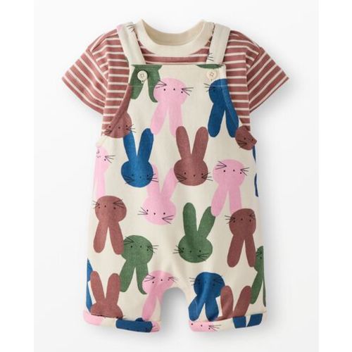 Baby Easter T-Shirt & French Terry Shortalls Set