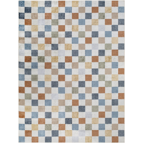 Gracie Oaks Jules Checkered Area Rug & Reviews | Wayfair