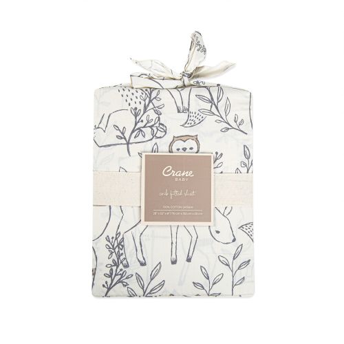Ezra Woodland Crib Sheets | Crane Baby