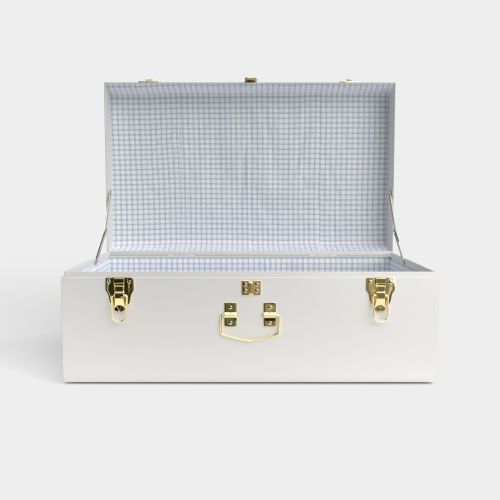 Grand Trunk - White - Picnic in Blue / Embroidery