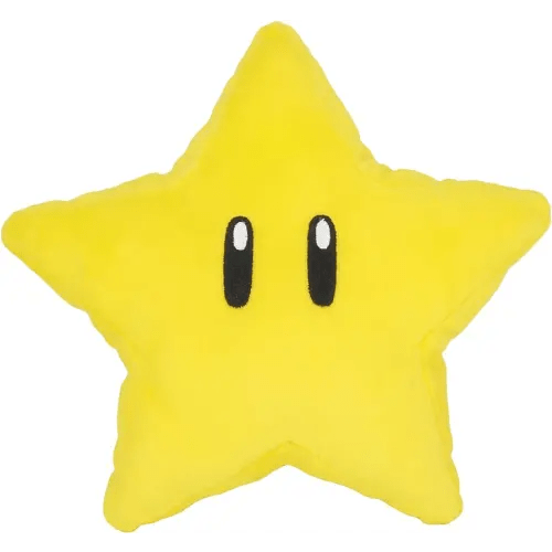 Little Buddy 1823 Super Mario All Star Collection Super Star 6" Plush,Yellow
