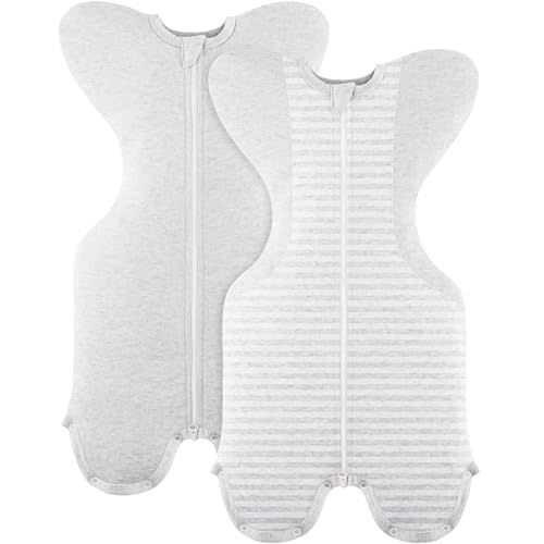 Susurration Baby Sleep Sack, Self-Soothing Swaddle for Newborns, Improves Sleep, Snug Fit Helps Calm Startle Reflex, Newborn Essentials for Baby, 2 Pack, 0-1 Months, 5-8 lb