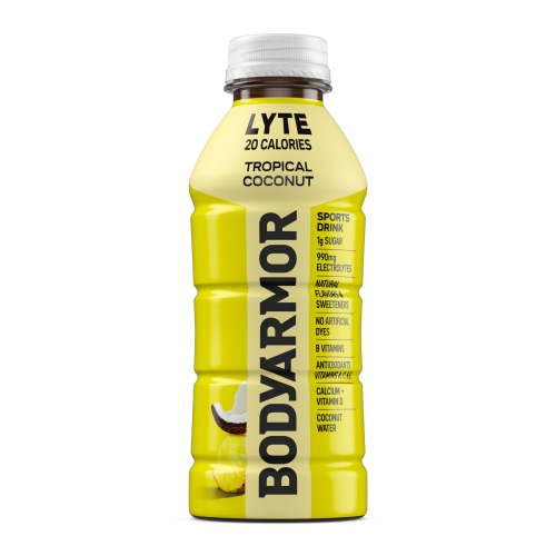 BODYARMOR Lyte Sports Drink, Tropical Coconut, 16 fl oz - Natural Hydration with Electrolytes and Vitamins