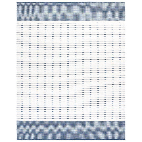 Martha Stewart Rugs Martha Stewart 9625 Hand Woven Wool/Cotton Geometric Rug in Navy/Ivory | Wayfair