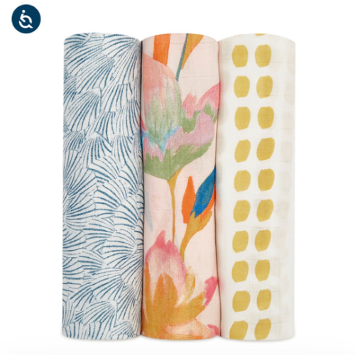 Marine Gardens Silky Soft Swaddle 3pk | aden + anais