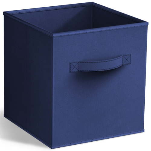 Sorbus 11" Foldable Fabric Storage Cube Bin, Navy Blue