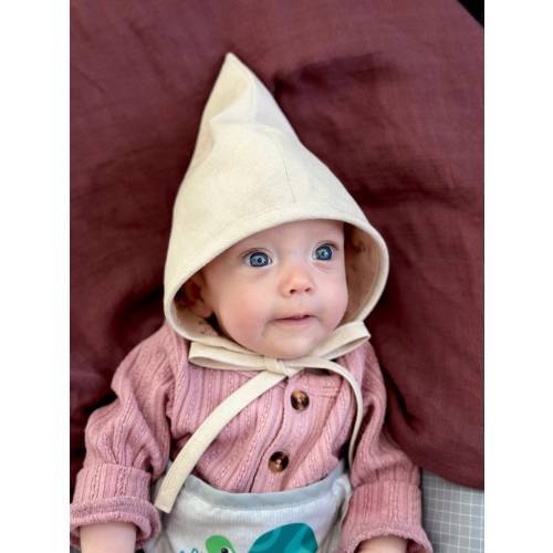 Pixie Bonnet Gender Neutral Baby and Toddler, Elf Gnome Hat for Renaissance Fair Costume, Sizes Newborn - 24mo