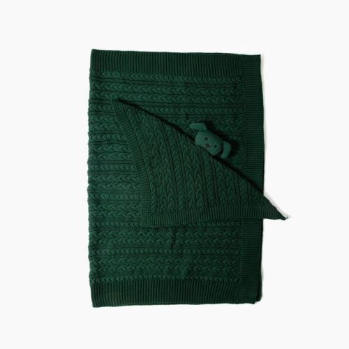 Picolette by Olivia Culpo Blanket + Lovey Gift Set - Green Puppy