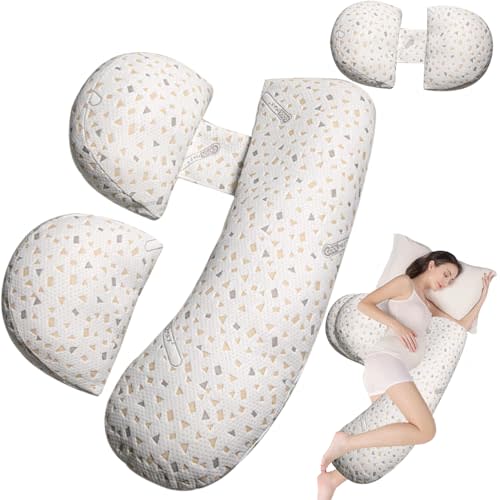 YZCCtixi Pregnancy Pillow for Women - Maternity Pillow for Back Pain Relief & Full Body Support, Soft Sleeping Pillow with Removable Cover for Side Sleepers and Pregnancy