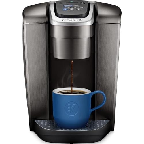 Keurig K-Elite Single Serve K-Cup Pod Coffee Maker, with Strength and Temperature Control, Iced Coffee Capability, 8 to 12oz Brew Size, Programmable, Brushed Slate | Strength, Temperature Control, Iced Coffee Capability, 8 to 12oz Brew Size, Programmable