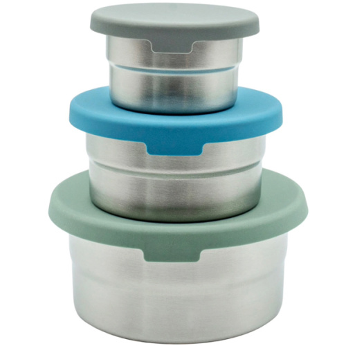 Stainless Steel Food Storage Containers – Set of 3 (3 oz, 6.10 oz, 12.85 oz)