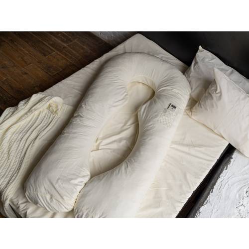 U shape Pregnancy body pillow with cotton cover, maternity pillow case with phone pocket, maternity support pillow, pregnancy cushion