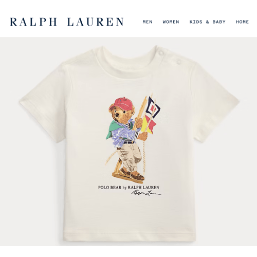 Ralph Lauren Polo Bear Cotton Jersey Tee